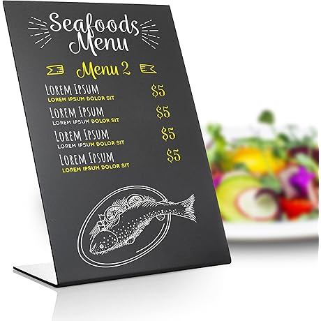 Mini Chalk Boards to Write On: Tabletop Chalkboard Sign 6x8 inch