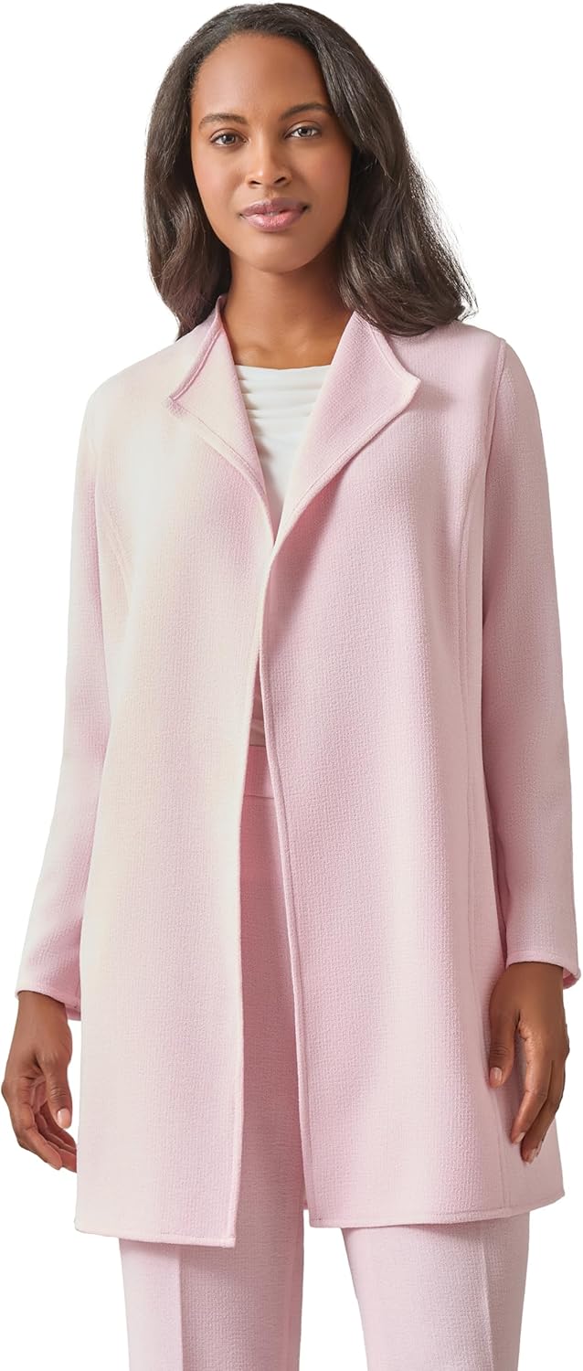 Kasper Women's Melange Crepe Drape Front Jacket