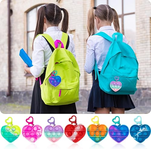 Miniatura 4 de 28 piezas de mini juguetes sensoriales de burbujas para reventar, recuerdos de fiesta para niños, llavero pequeño de silicona a granel, premios para