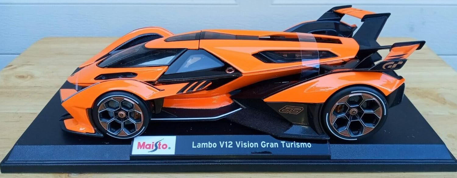 Lamborghini V12 Vision Gran Turismo Orange Metallic Special Edition 1/18 Diecast Model Car by Maisto