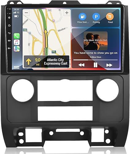 Radio de coche Android 13 1+32G para Ford Escape 2007-2012, Carplay Android Auto, pantalla táctil de 9 pulgadas compatible con WLAN, Bluetooth,