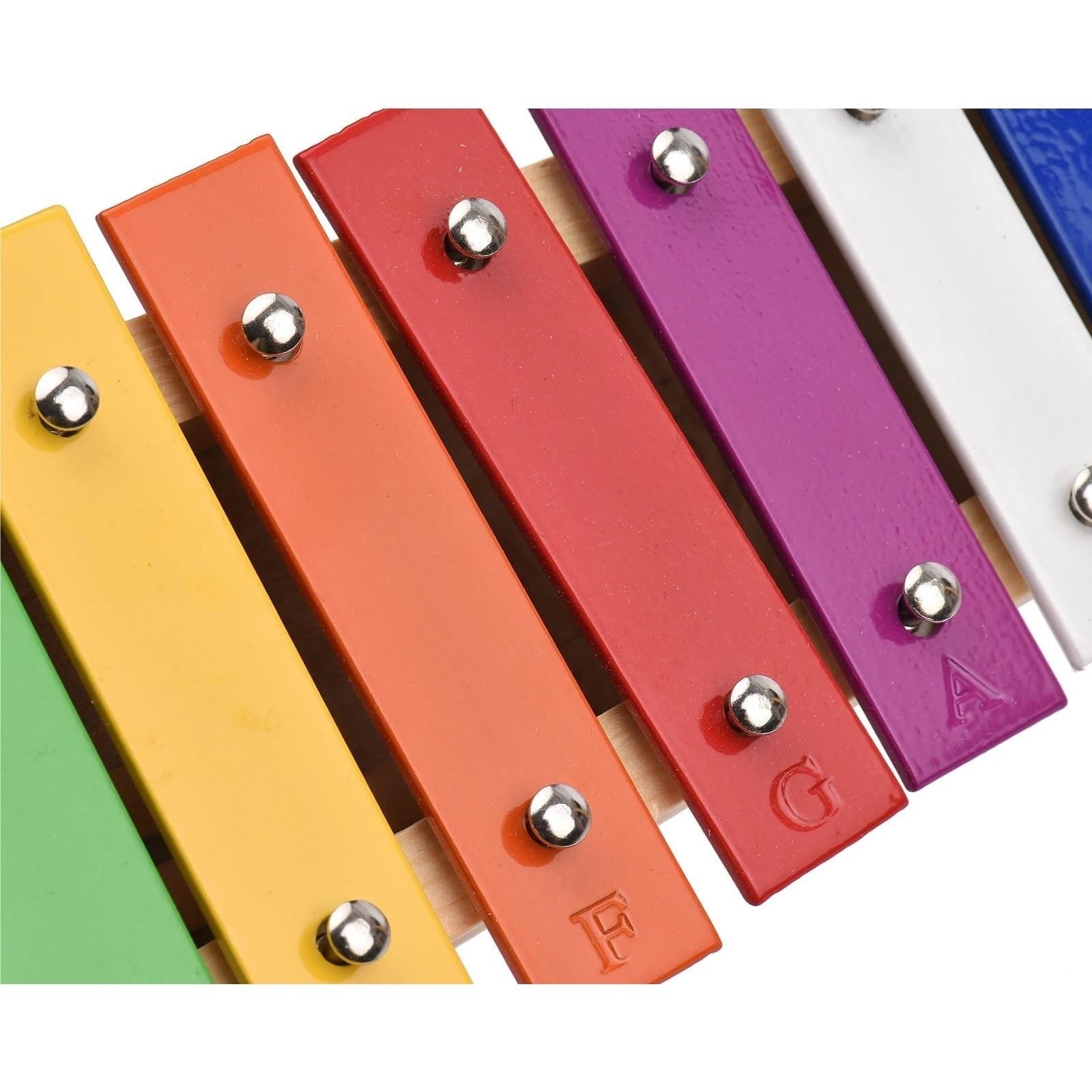 Ksylofon Muzyczny 15 Uwaga Glockenspiel Ksylofon Drewniana Podstawa Kolorowe Pręty Aluminiowe Instrument Muzyczny Prezent Perkusyjny Z 2 Młotkami