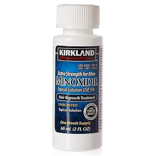 Kirkland Signature Minoxidil para hombres 5% extra fuerte crecimiento del cabello para hombres vqzjBI, suministro de 1 mes