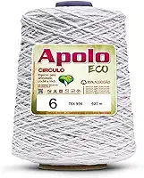 Barbante Apolo Eco Branco 8001 - Circulo N.06 600g