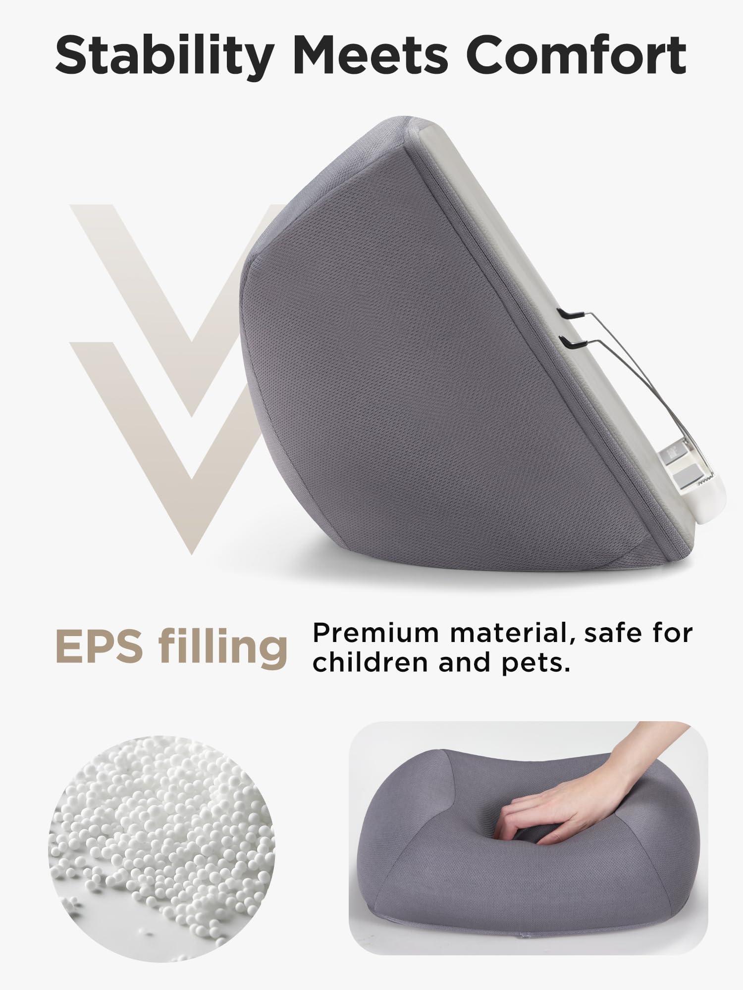 InnoGear Lap Sitzsack-Kissenständer, Buchhalter, freihändige Tablet-Halterung, gemütlich zum Lesen im Bett, Schreibtischzubehör für iPad, Kindle, Bücher, E-Reader