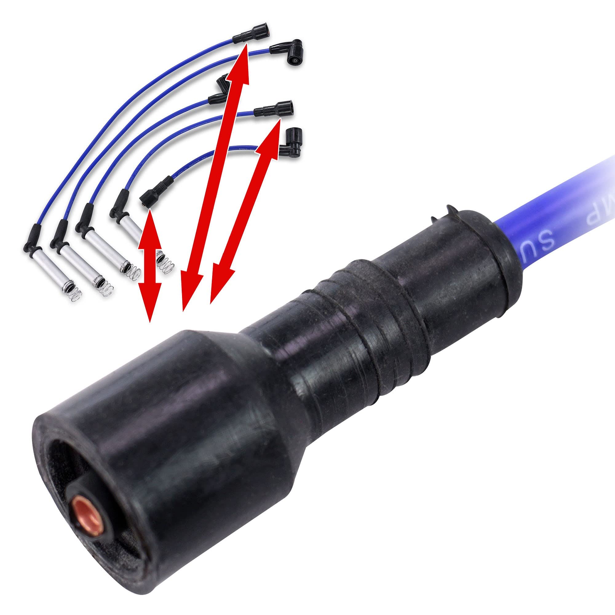 ATEC Germany 1x Juego completo de cables de encendido (compuesto por 4