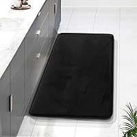 Vista 102 de Clara Clark - Tapete para baño, de espuma viscoelástica, terciopelo y felpa ultra suave, antideslizante, lavable a máquina y de secado rápido, de 17