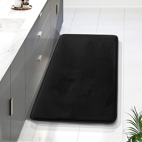 Miniatura 103 de Clara Clark - Tapetes para baño de espuma viscoelástica, terciopelo y felpa ultra suave, antideslizantes, lavables a máquina y de secado rápido,