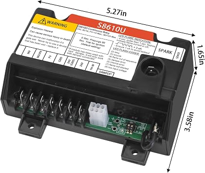 S8610U Furnace Control Board Module Compatible with Honeywell S8610U3009 S8610U1003 Intermittent Pilot Control Universal Ignition Module Universal Ignition Module
