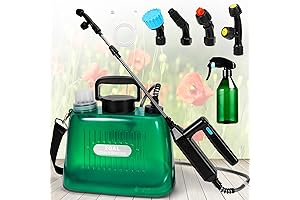 Upgrade Battery Powered Sprayer 2 Gallon, Fortified Electric Garden Sprayer with 4 Mist Nozzles