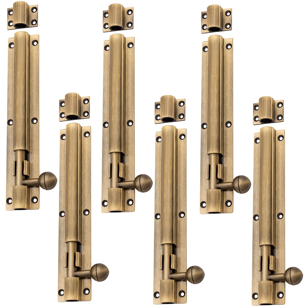 Atom 8 inch Aluminium Tower Bolt | Antique Finish | Home and Offices Doors and Windows Tower Bolt, TB001, Pack of 6 (B0993W5453) Amazon Price History, Amazon Price Tracker