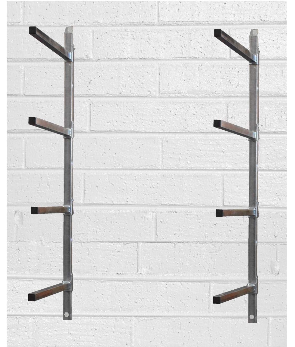 Manufacturer's Manufacturer, Inc. Bumper Parts Lumber Storage Rack, 4 Place Wall Mount Stationary