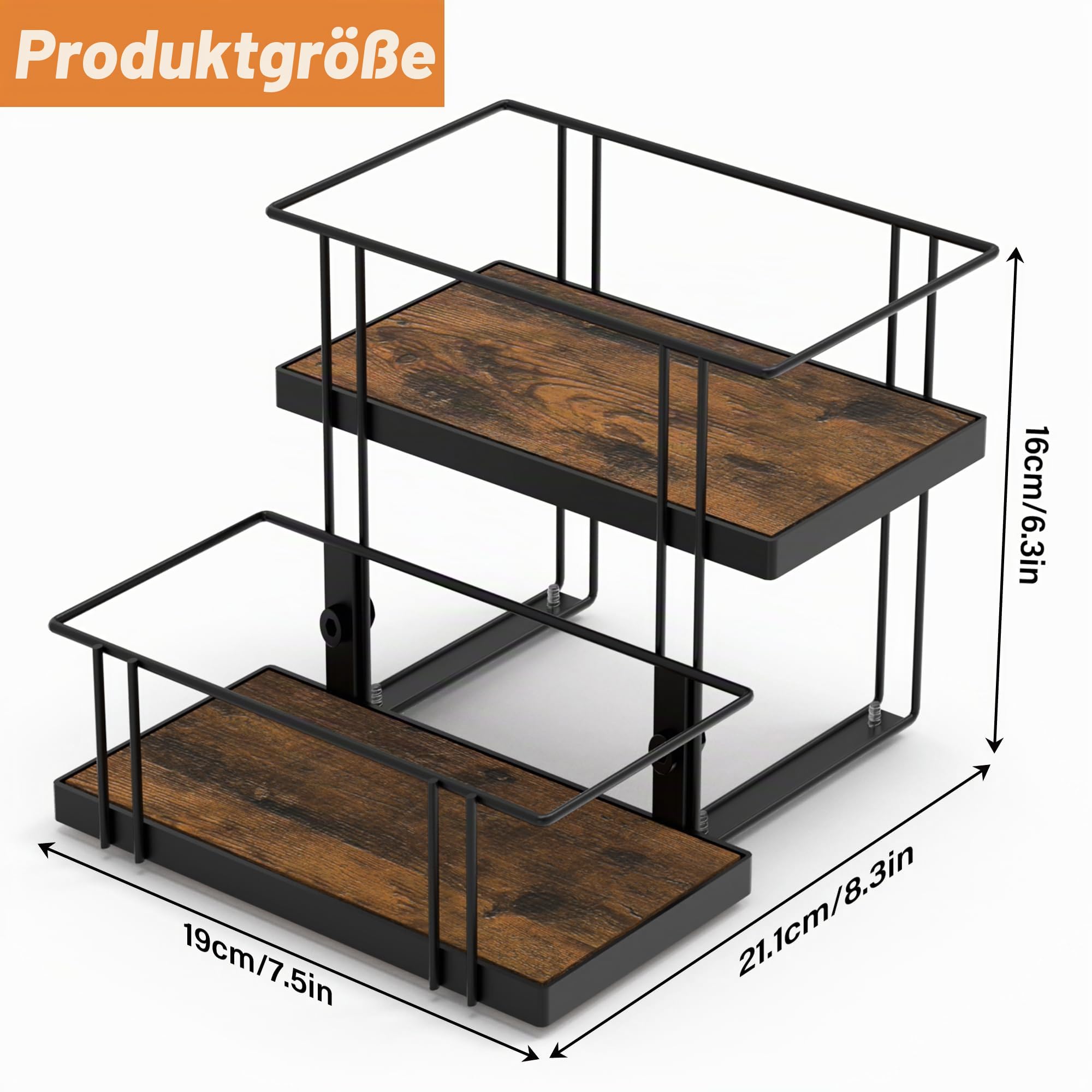 Alyoen Kaffeesirup-Organizer, 4 Flaschen, Sirup-Halter für Kaffeebar, kleines Kaffee-Bar-Organizer, Regal, Kaffeestation-Organizer für Arbeitsplatte, Wein, Likör