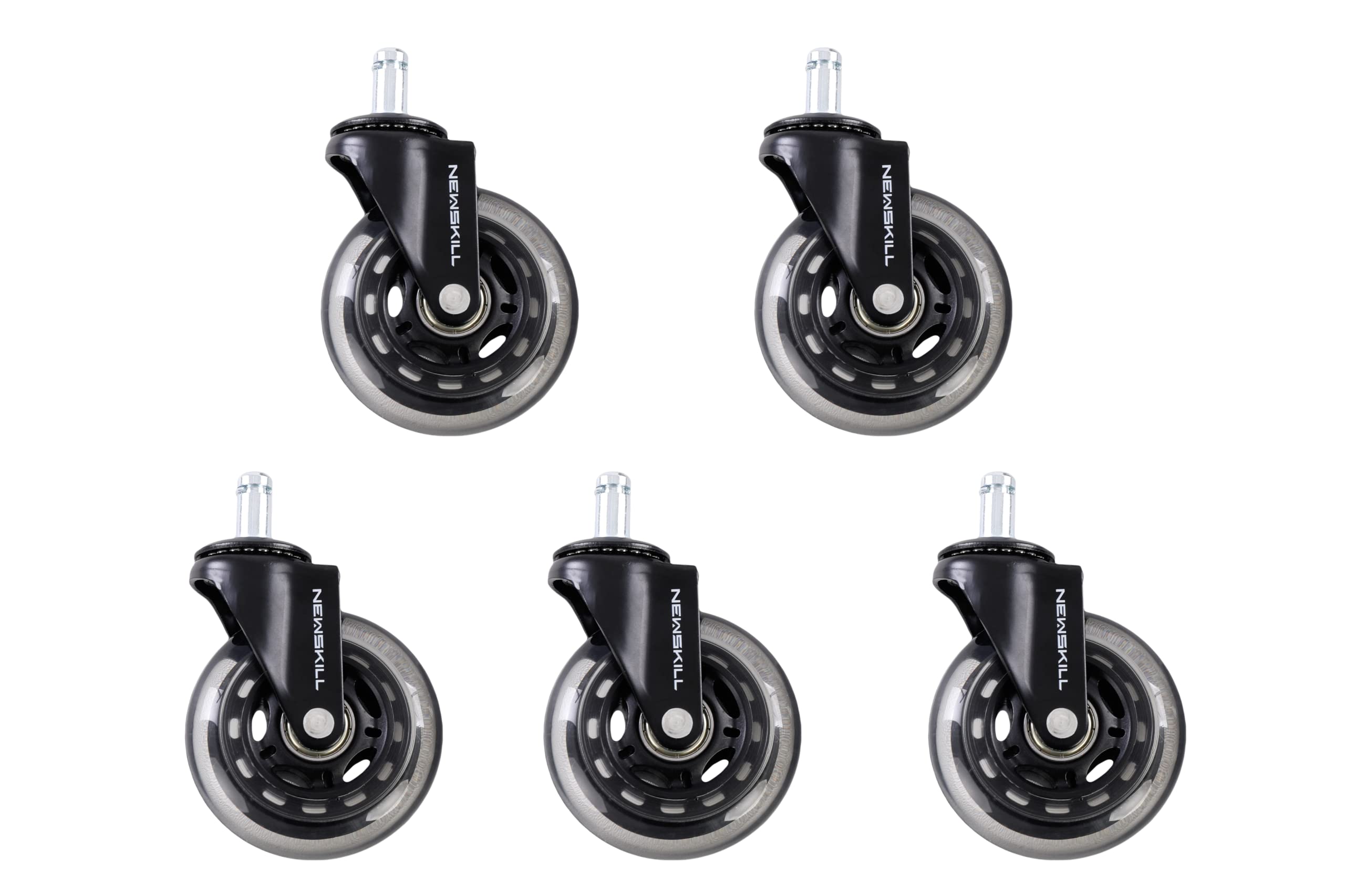 Newskill Ruedas Silla Gaming EasySlide Silenciosas - Compatibles con Todos los Modelos de Sillas Newskill, Negro