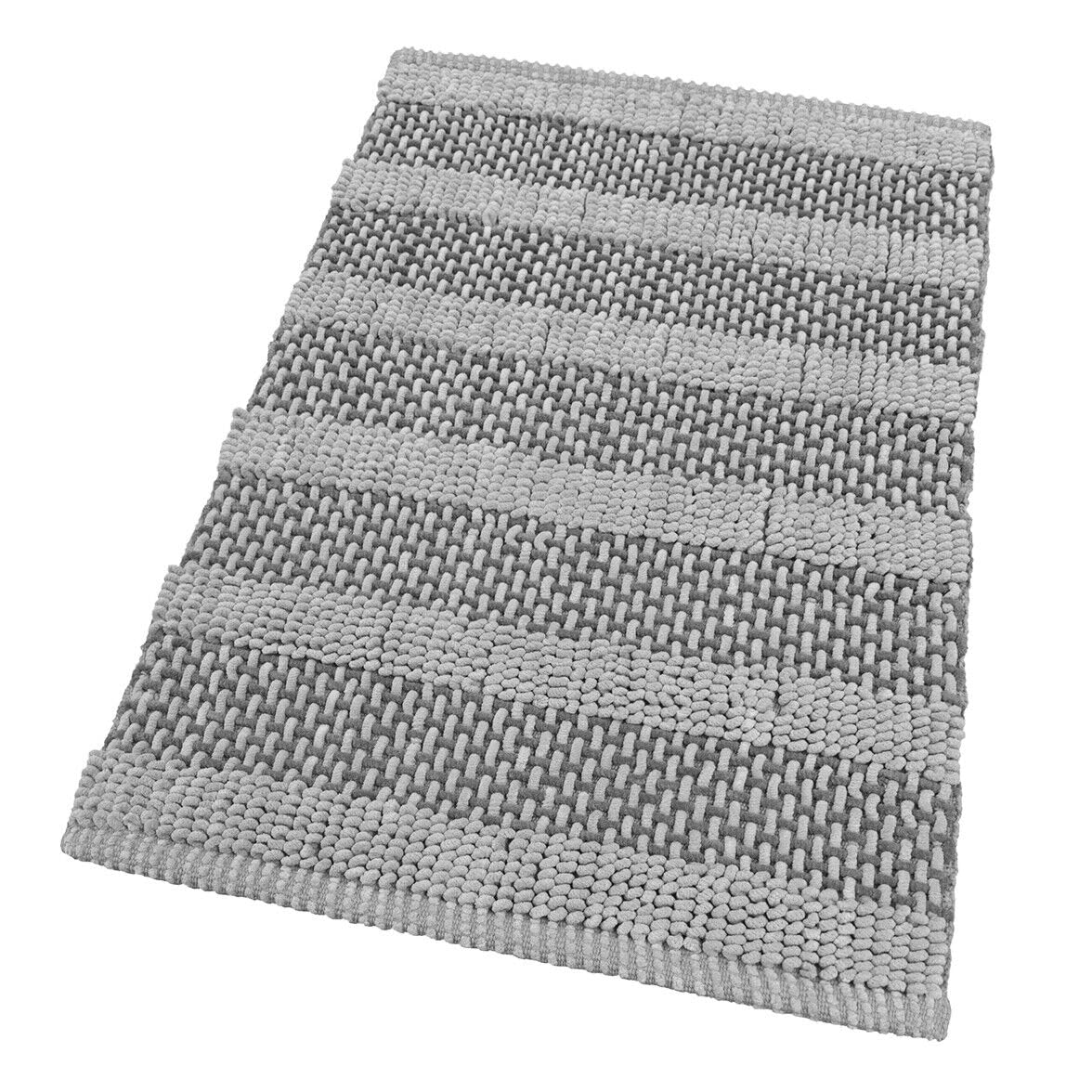 Alfombra de baño absorbente en algodón trenzado con relieve suave 1