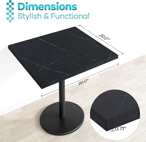 Miniatura 82 de Kaboon Mesa universal de 24 x 24 pulgadas, paquete de 2, solo encimera reversible de melamina, uso doméstico o comercial en interiores, 1 pulgada