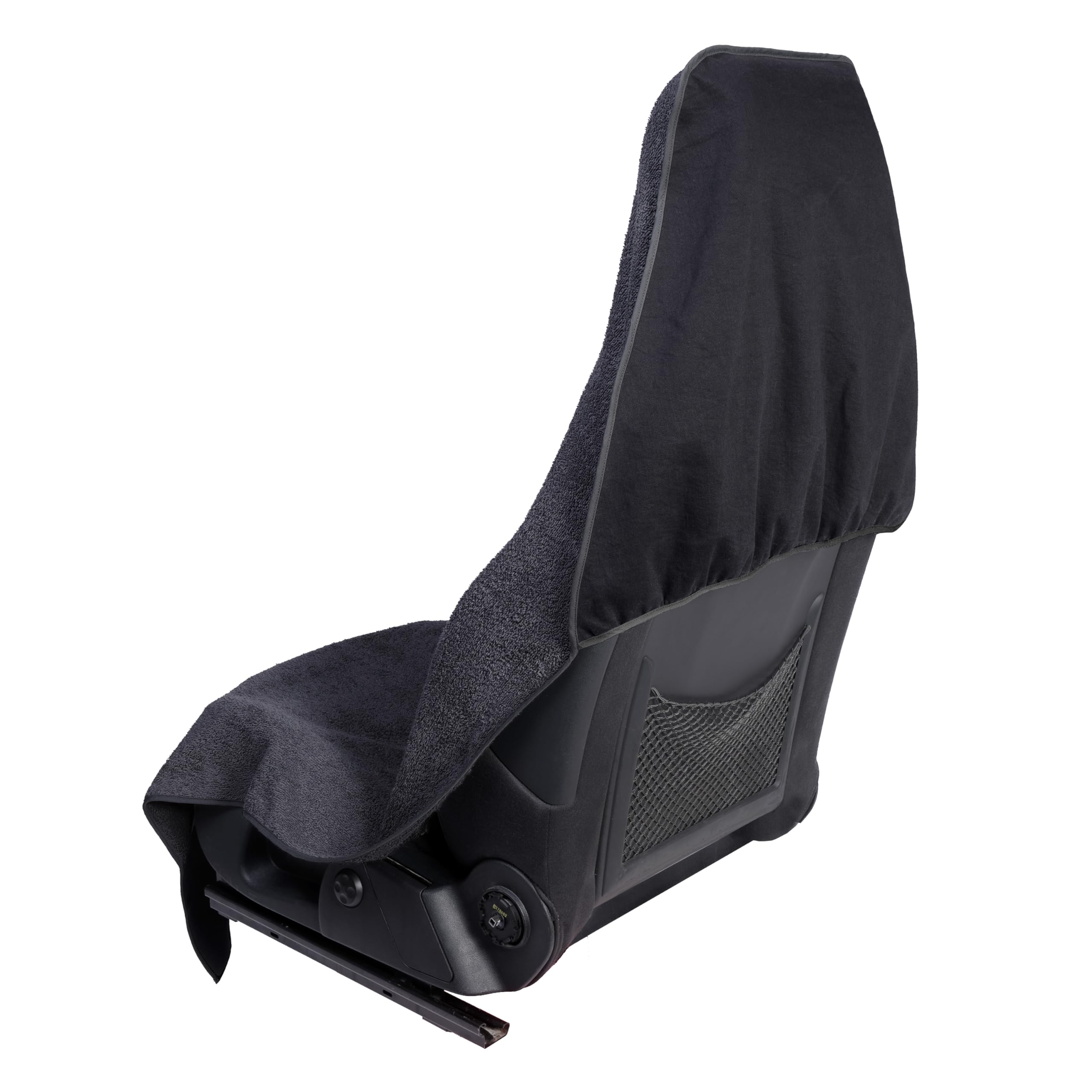 Serviette Siège Voiture – Protection Transpiration Sport, Gym, Plage – Housse Siège Auto Coton Éponge Absorbant – Protège Sièges Cuir et Tissu – Lavable - Noir Blason Rouge X 2