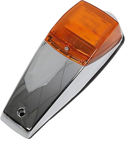 Miniatura 8 de 5 luces LED ámbar de 31 luces LED para techo de cabina con base cromada compatible con Peterbilt Kenworth Freightliner Volvo Mack