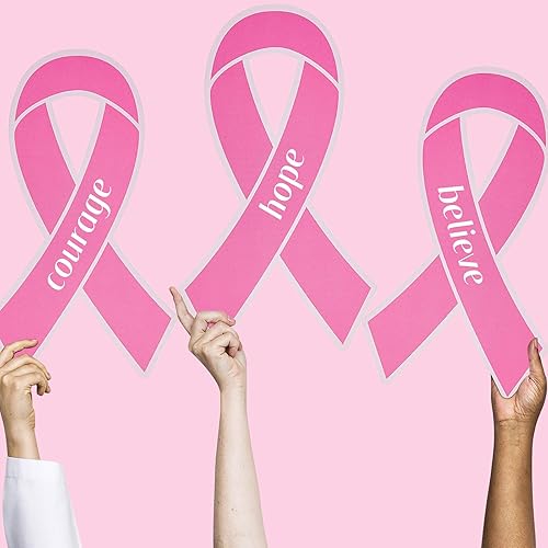 Miniatura 3 de Cintas de papel de concientización sobre el cáncer de mama en 7.9 pulgadas para mujeres, suministros de eventos públicos y sociales de caridad (200