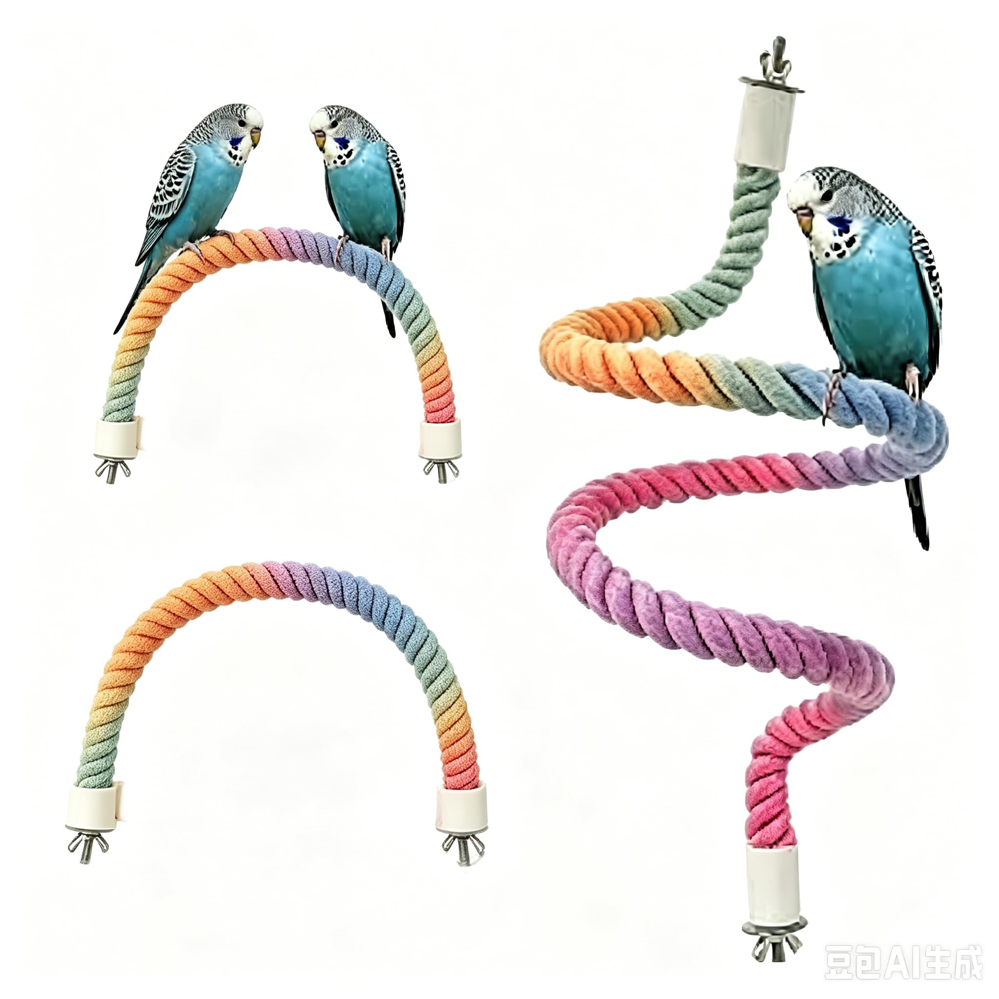 Amazon | 鳥かご用ロープ止まり木 2 本セット【40cm・80cm 各 1 本】麻