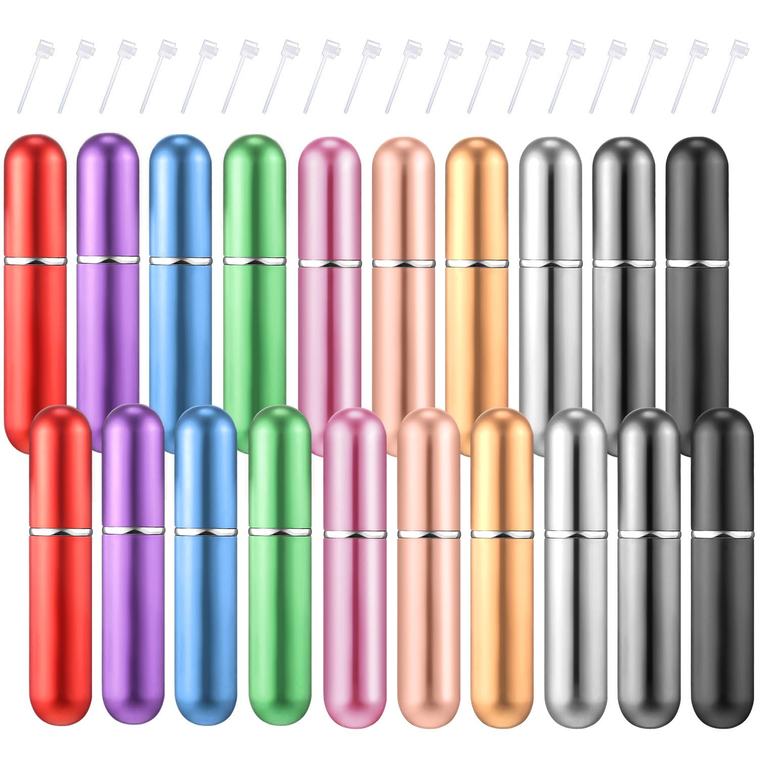 20 Pcs 5 ml Refillable Perfume Atomizer with Pump Cologne Perfume Bottle