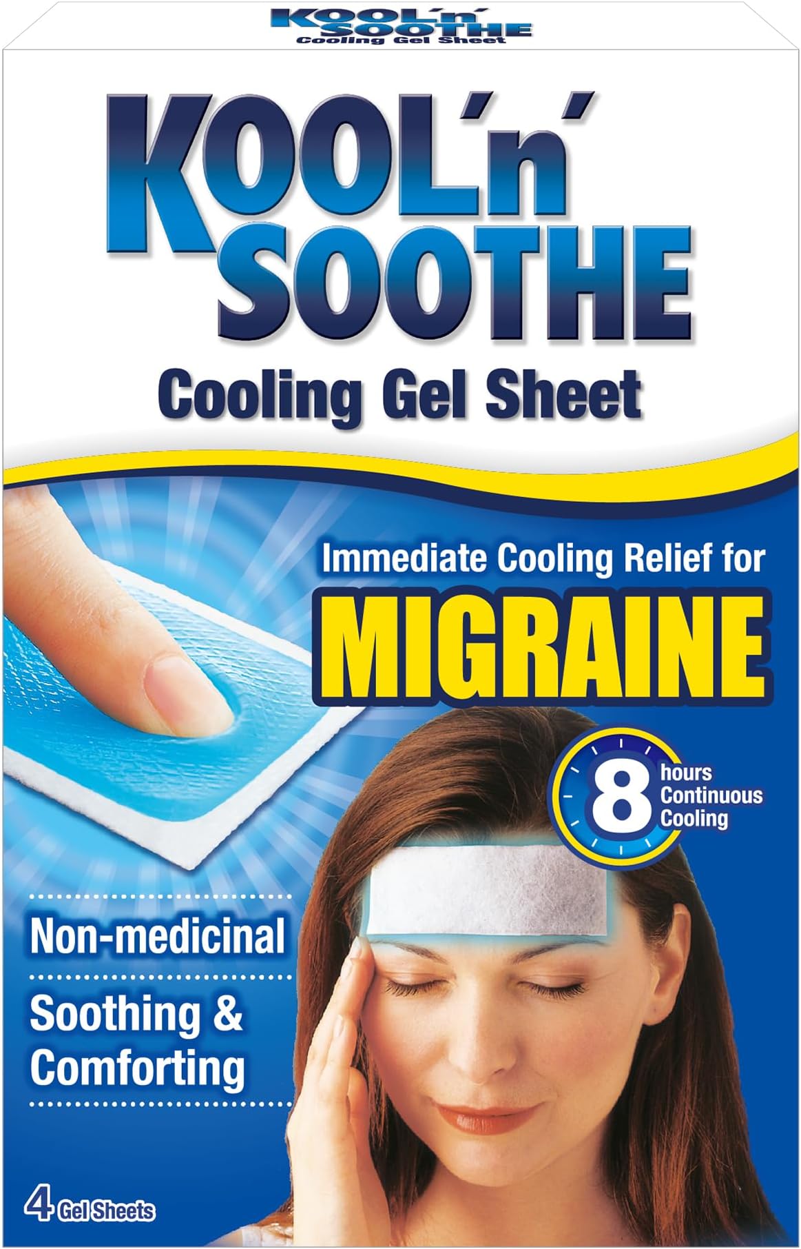 Kool 'n' Soothe Migraine Cooling Strips - 4 Strips