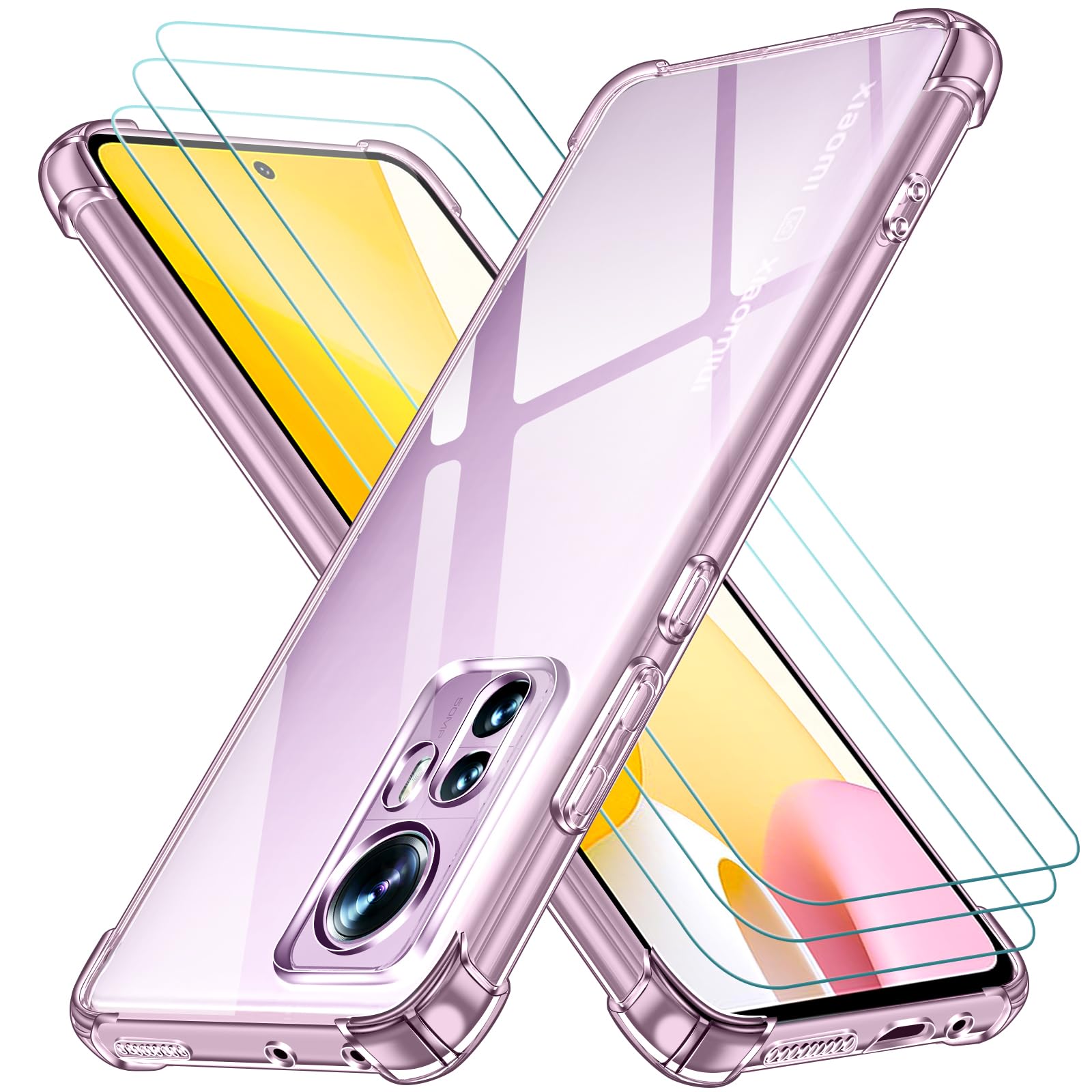 iVoler Cover per Xiaomi 12 Lite 5G, Antiurto Custodia con