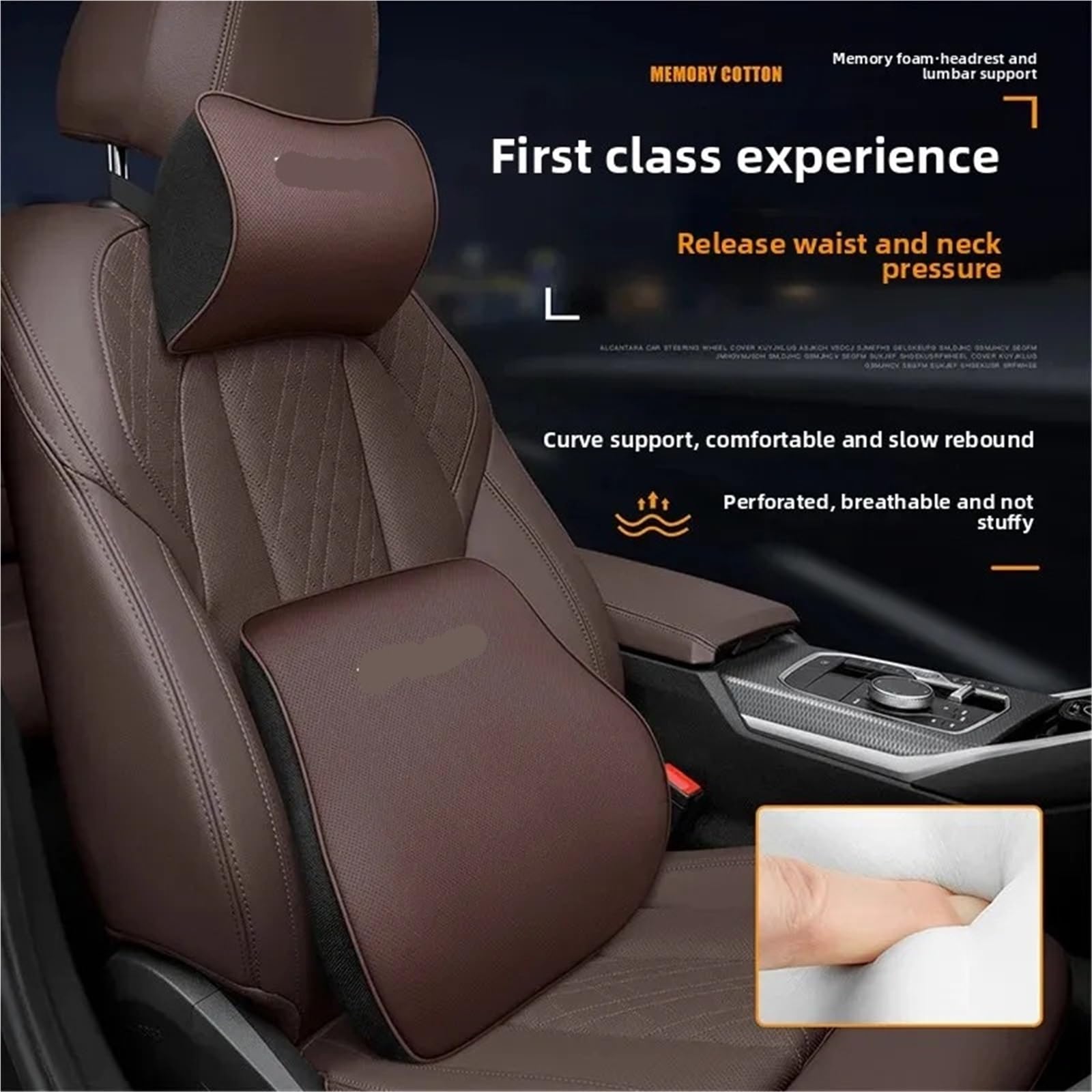 POQUWJDA Car Seat Neck Coussin d'appui-tête pour Voiture DMI Song Pro Han Yuan Tang Qin, Accessoire Automobile Sleeping Headrest(A7)