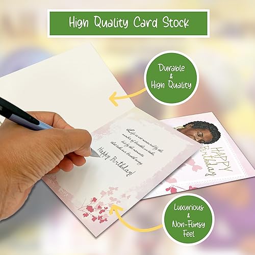 Miniatura 4 de African American Expressions Maya Angelou - Caja surtida de tarjetas de felicitación, 18 tarjetas de felicitación inspiradoras para todas las
