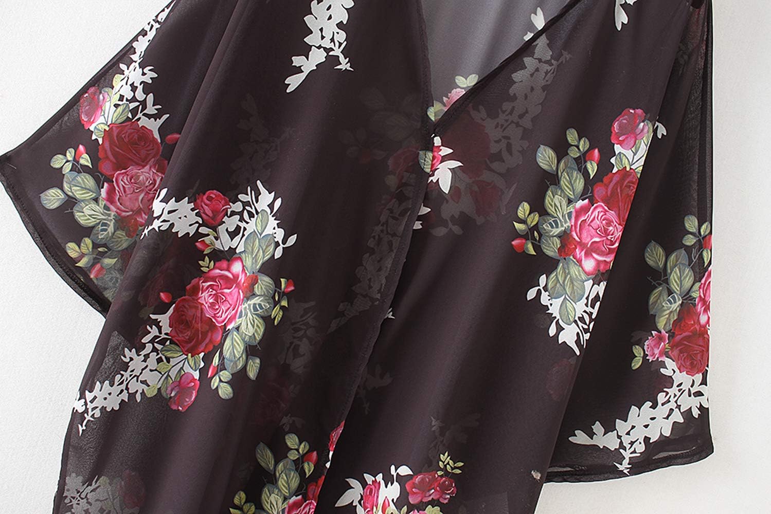 CASURESS Women's Cardigan-Sheer Kimono Loose Summer Floral Print Cover Ups - Image 4