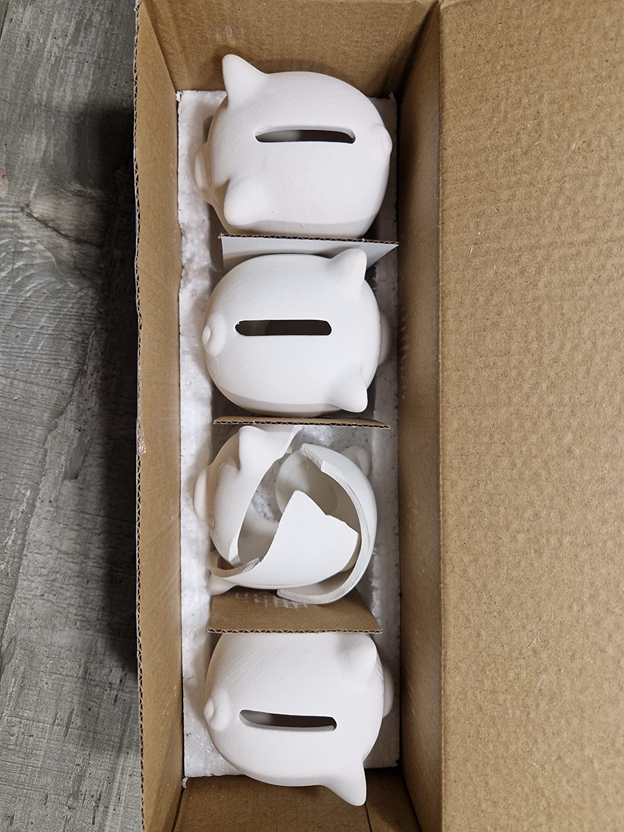 Baker Ross AC863 Rainbows Piggy Bank - Ceramic Money Box Craft Kits For