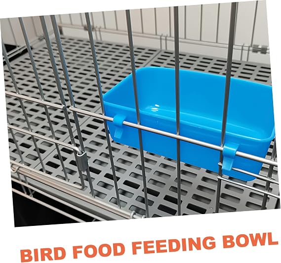 Angoily 3pcs Bird Food and Water Feeder Bowls for Cage Easy to Install Parrot Supplies Multi-Color Pet Bird Feeding Cups for Pigeons Cockatiels