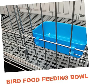 Angoily 3pcs Bird Food and Water Feeder Bowls for Cage Easy to Install Parrot Supplies Multi-Color Pet Bird Feeding Cups for Pigeons Cockatiels