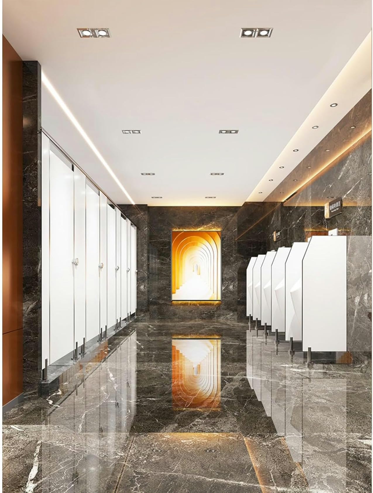 Mampara divisoria para urinario de Adultos, Ideal para hoteles, Bares y escuelas. Protección de privacidad Color Gris. Estilo Colgante.