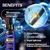 Vista 2 de 5% Minoxidil Beard Growth Kit for Men and Women: Extra Strength Minoxidil Hair Loss Treatment Serum with Rosemary for Faster Stronger Thicker Hair