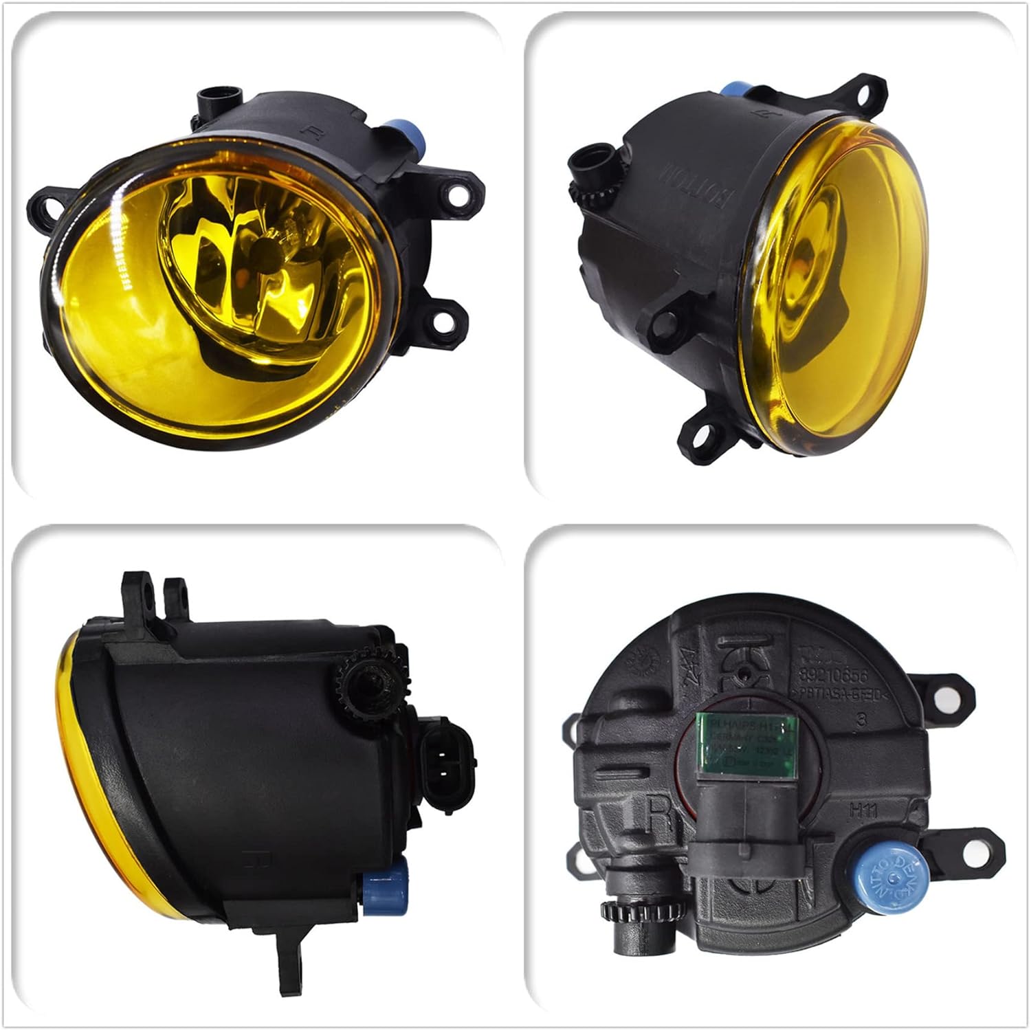 2Pcs Amber Clear Lens Fog Lights Assembly with Switch, Harness, Bezel, Relay, Bulbs Replacement for Ta-coma 2012-2015 Pickup Truck