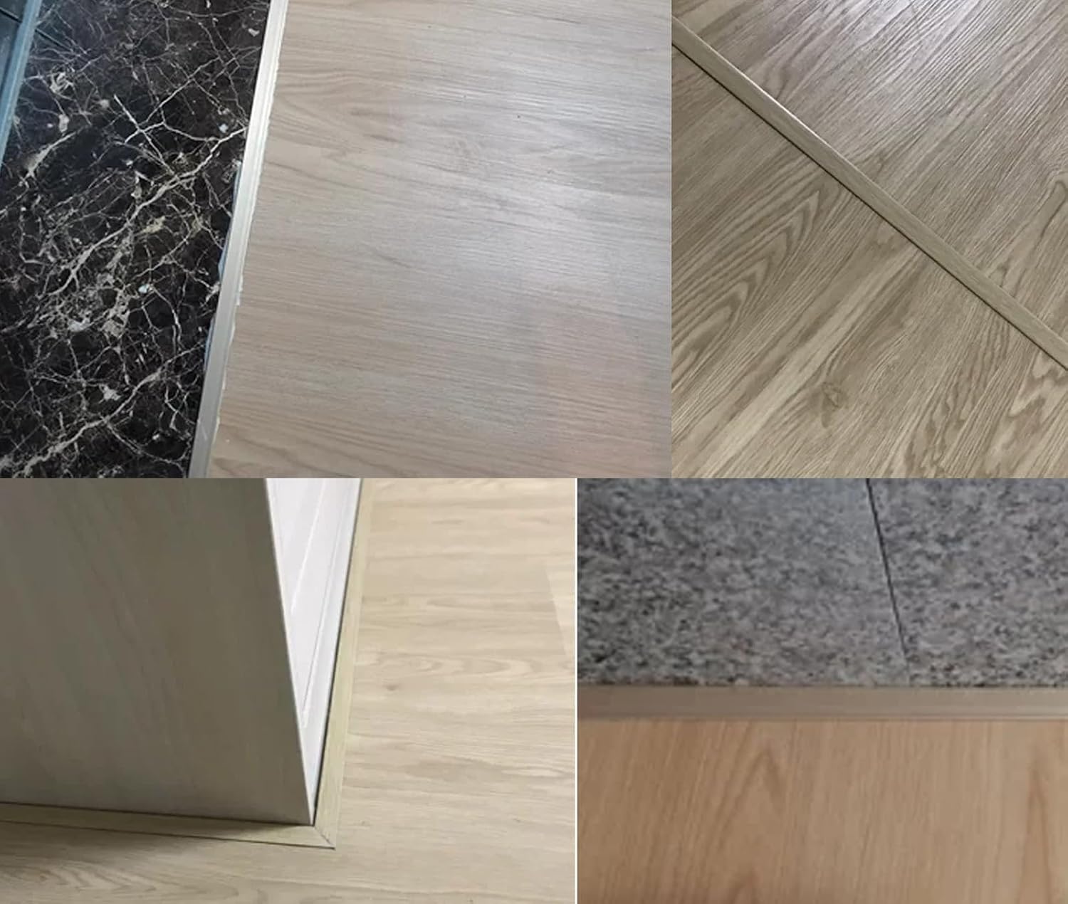 ARTSZY (2.7mx2cm) Aluminum T-Shaped Edge and Floor Transition Strip, Used to Connect The Threshold and Flat Partition Strip of Reinforced Composite Tiles(Color:Style2,Size:L:2m W:2cm)