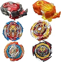Conjunto de Juguetes Bey Battle Burst Gyro Blade Gran Regalo de Cumpleaños para Niños Niños de 6 a 8 años Metal Fusion Attack Top Battling Game con 4 Tops Giratorios 2 Lanzadores Bidireccionales