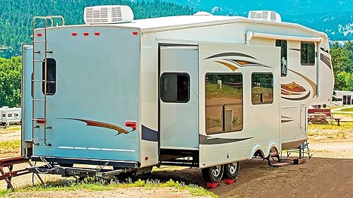 Miniatura 7 de OULEME Bloques de nivelación de RV, nivelador de caravana, 2 paquetes para rueda tándem de doble eje para remolque de viaje, autocaravana, incluye 2