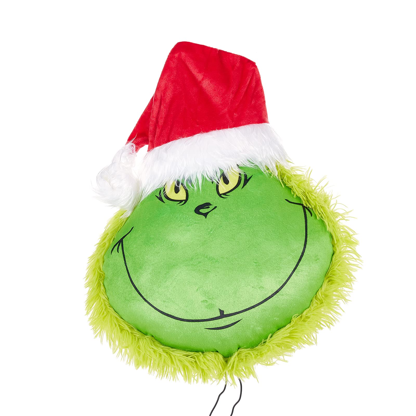 Decoración de cuerpo de ladrón de Navidad, juego de adornos de brazo y cabeza de Grinch, brazo de felpa para colocar en poses, para interiores (verde, cabeza)