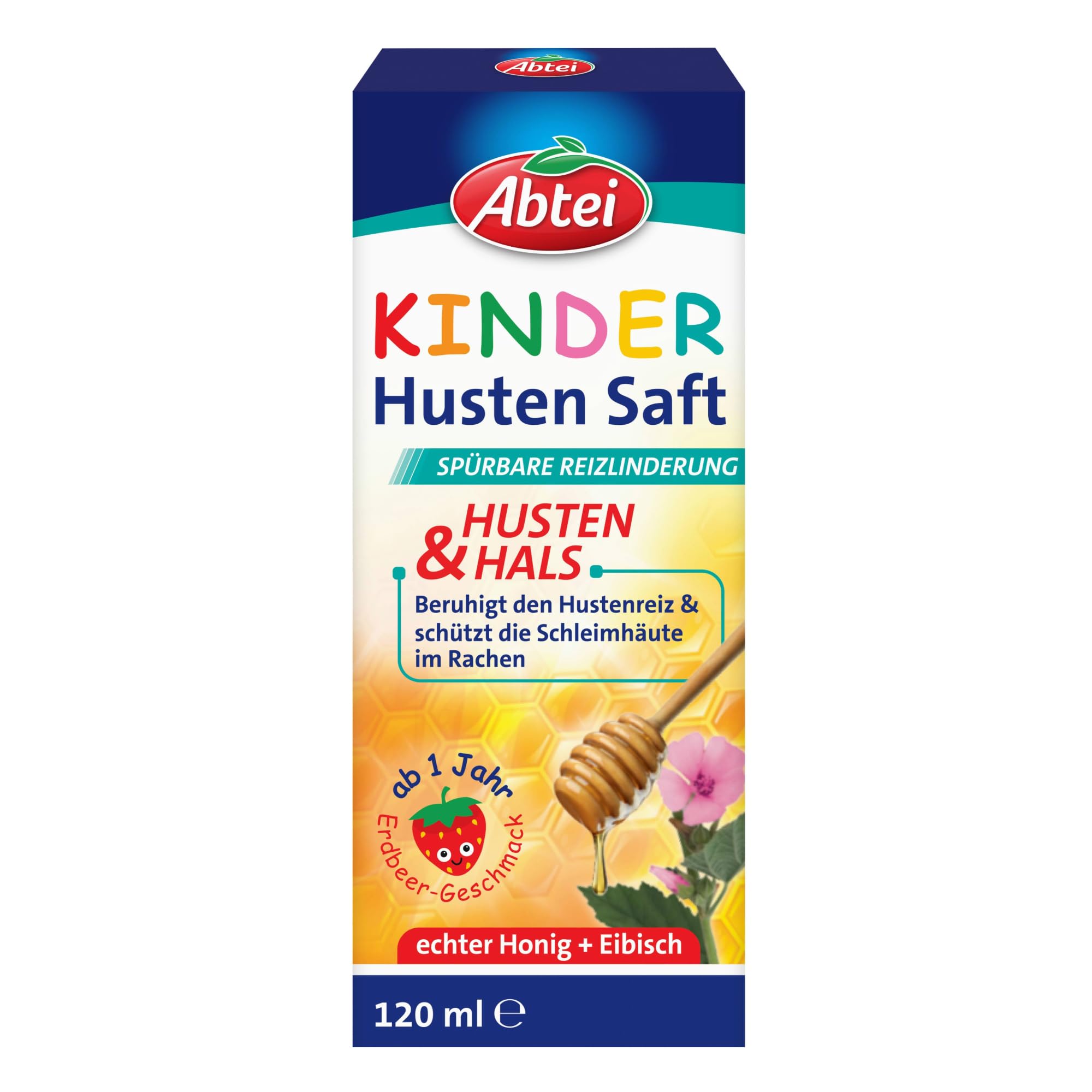 Abtei Kinder Husten Saft, 120 ml – mit Eibisch und Honig