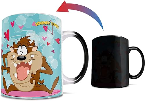 Morphing Mugs Looney Tunes Taz Crazy in Love - Taza de café de cerámica