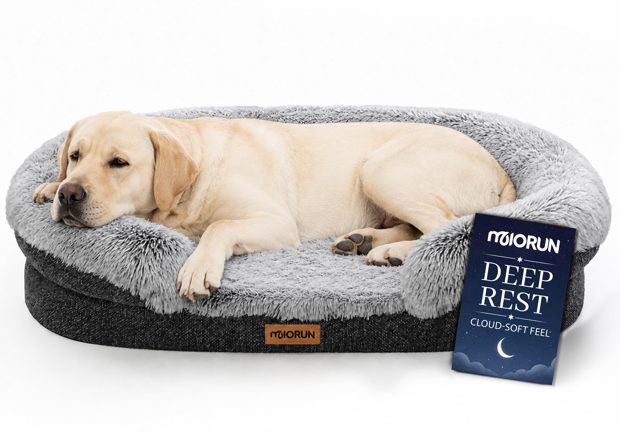 Miorun Fluffy Orthopedic Dog Beds Large Sized Dog, 120cm Bolster Sofa Bed — image 1