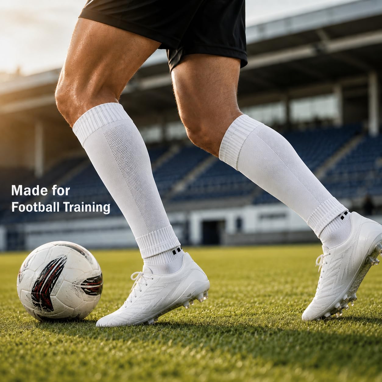 Calcetines de fútbol para hombre, antideslizantes, con o sin correas de protección, para fútbol