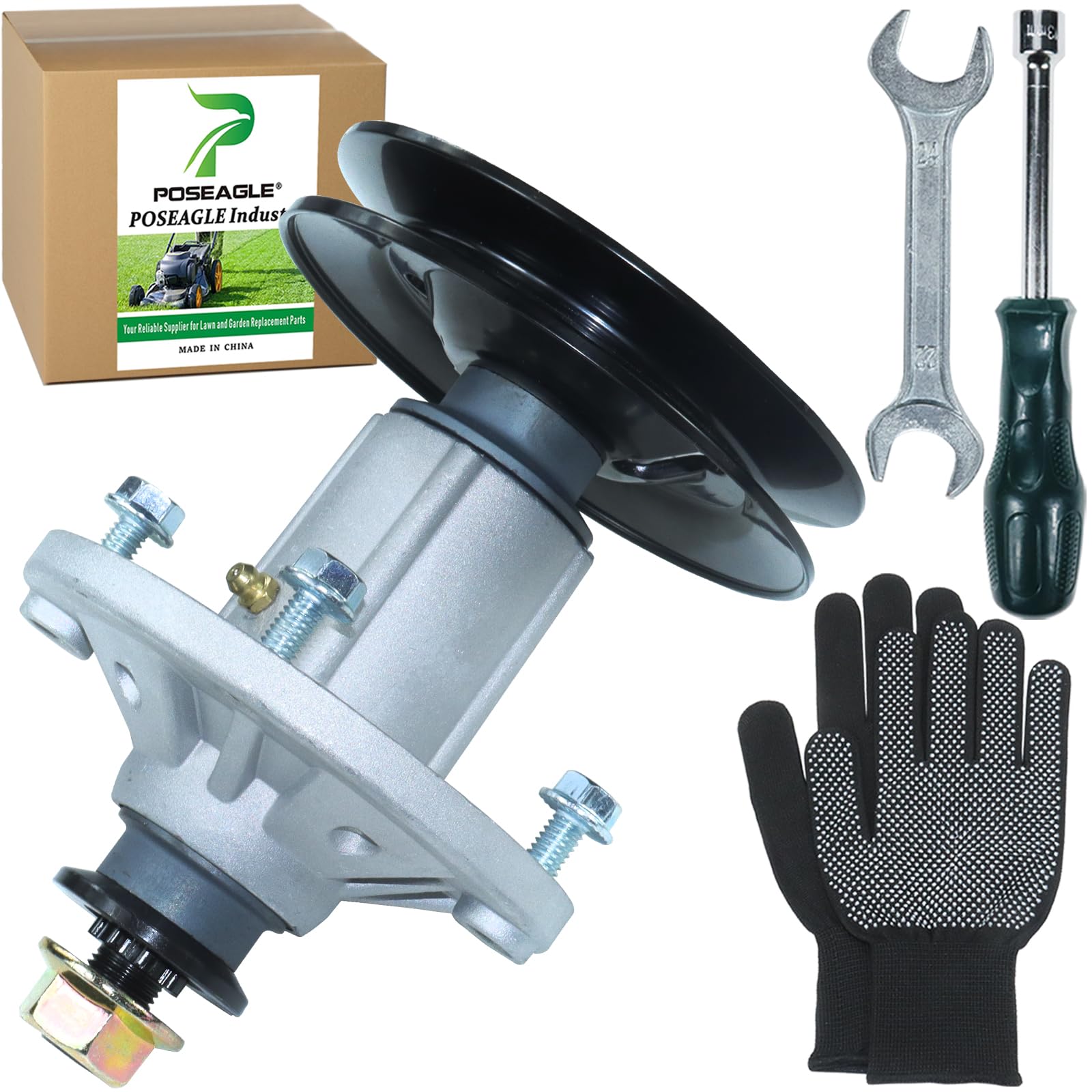 Spindelmontage-Set Für John Deere Rasenmäher – Inkl. Riemenscheibe & Riemen, Ersetzt GY21098, GY20454