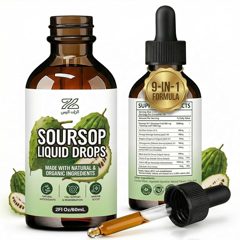 ZonaVitalis — Suplemento líquido de combinação botânica com graviola, algas marinhas, moringa, cúrcuma, orégano e semente preta — 60 mL
