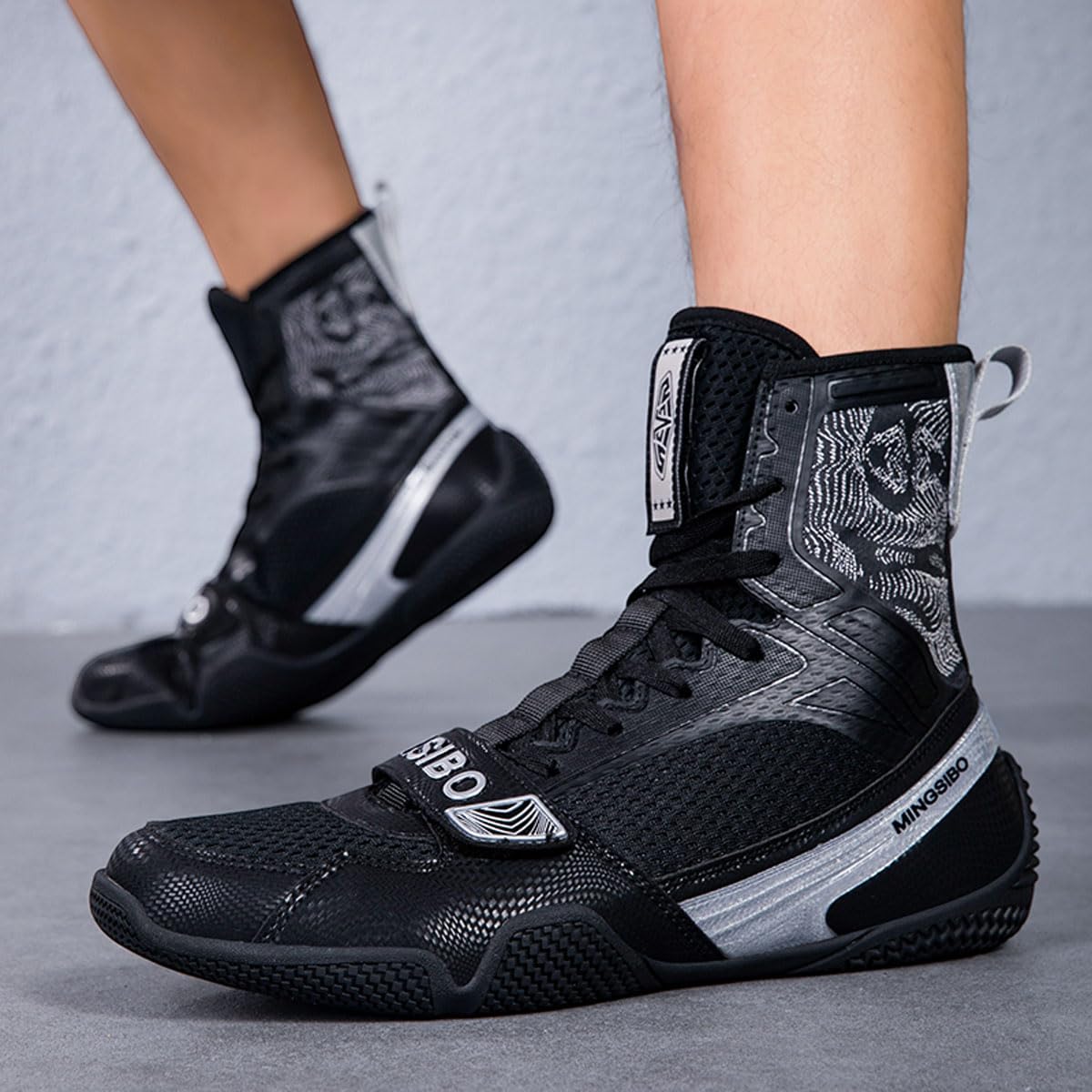 Scarpe da boxe unisex, da competizione, traspiranti, da combattimento e da combattimento
