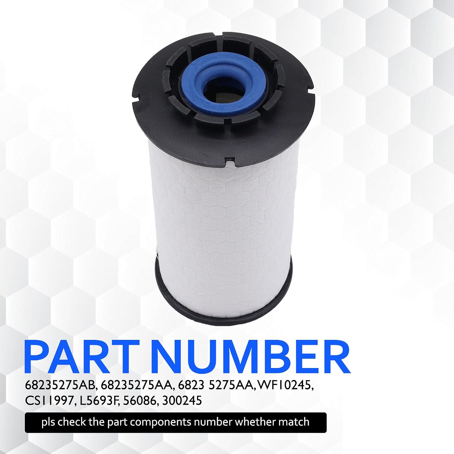 68235275AA Fuel Filter Element Replacement for Ram 1500 2014 2015 2016 2017 2018 Ram 1500 Classic 2019 3.0L V6 EcoDiesel Engine Replaces# WF10245 CS11997