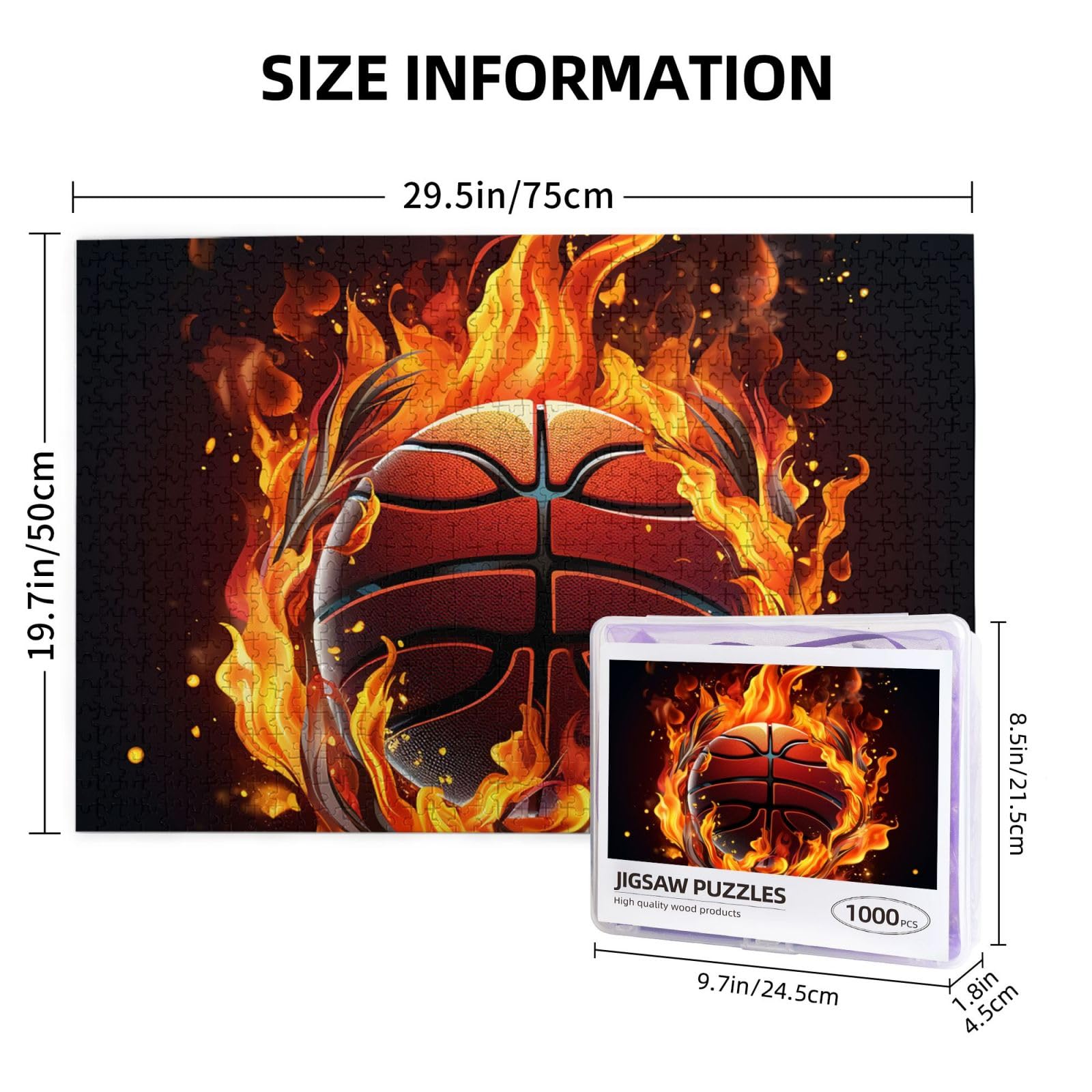 Puzzle 500 Piezas Baloncesto Flame | Puzzles Adultos | para Toda La Familia |52x38 cm | Entretenimiento Creativo Rompecabezas Adultos Regalo Puzzle 500 Piezas Baloncesto Flame | Puzzles Adultos | para Toda La Familia |52x38 cm | Entretenimiento Creativo Rompecabezas Adultos Regalo