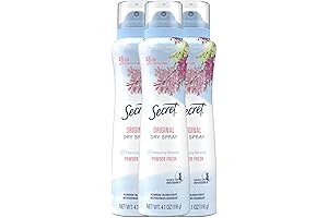 Sweat-Proofing Dry Spray Deodorant for Ladies, Powder Fresh, Pack of 3 (4.1 oz each)